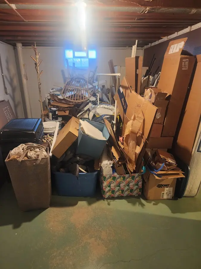 Roll-off dumpster container at job site for Concrete Dumpster Rental in Chestnuthill